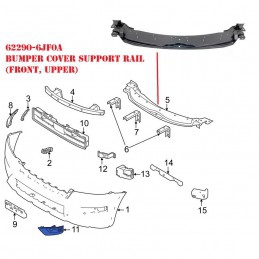 BUMPER COVER SUPPORT RAIL